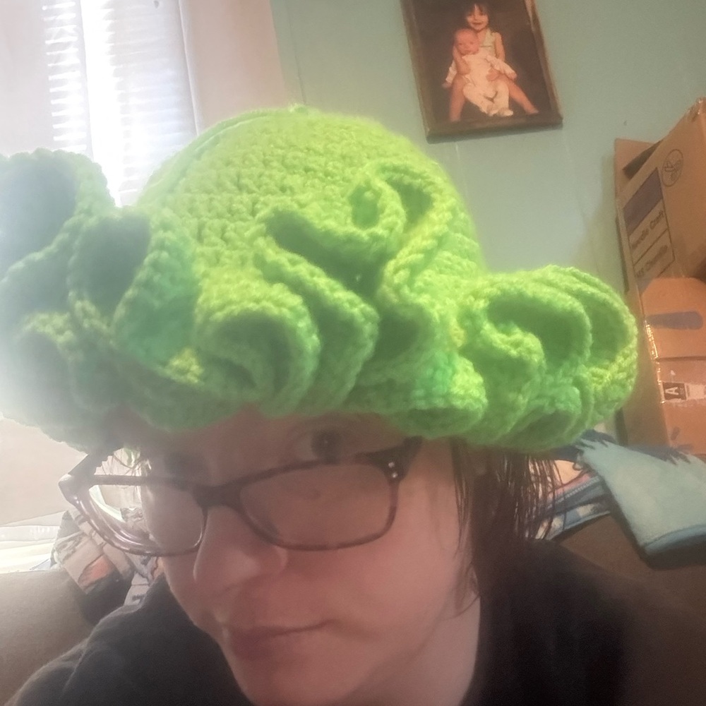 Green Crochet Hat